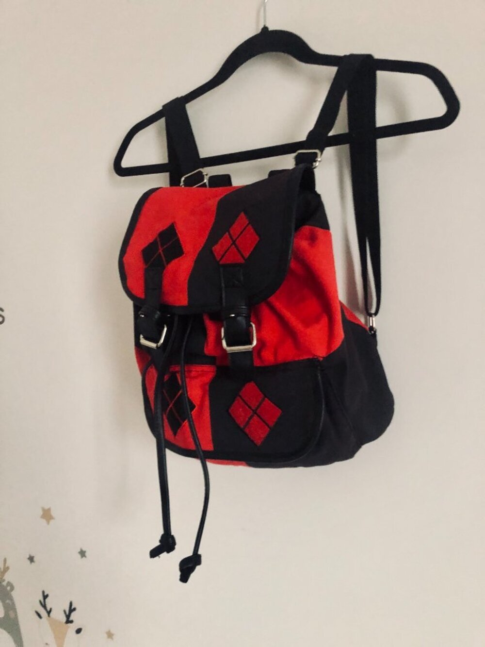 DC Comics Harley Quinn Backpack Rare Suicide Squad Red Black Cosplay 32x30cm - Picture 2 of 15
